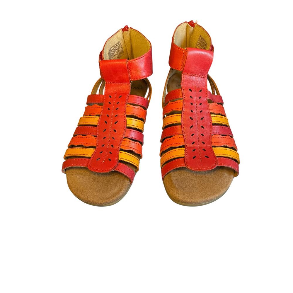 Gladiator Style Sandals Earth Origins Women's Bevvy Casual Zipper size 7.5 M